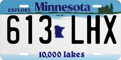 MN license plate 613LHX