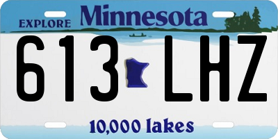 MN license plate 613LHZ
