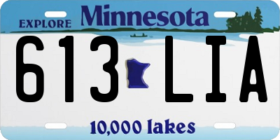 MN license plate 613LIA