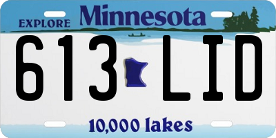 MN license plate 613LID