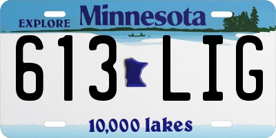 MN license plate 613LIG