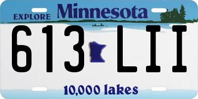 MN license plate 613LII