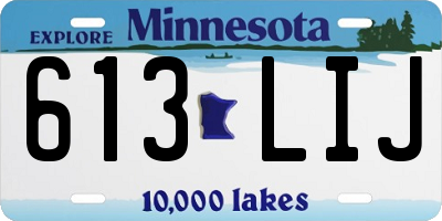 MN license plate 613LIJ