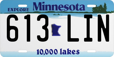 MN license plate 613LIN