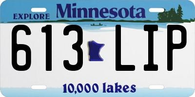 MN license plate 613LIP