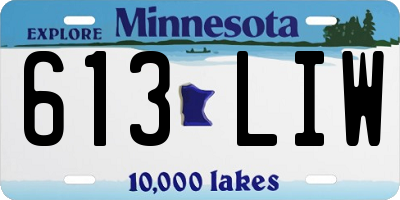 MN license plate 613LIW