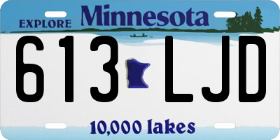 MN license plate 613LJD