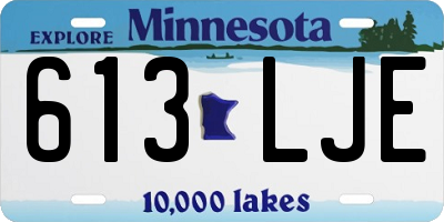 MN license plate 613LJE