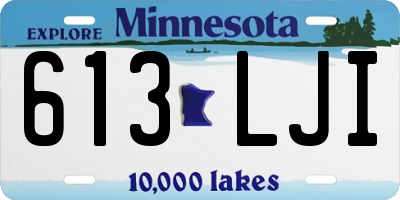 MN license plate 613LJI