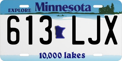 MN license plate 613LJX