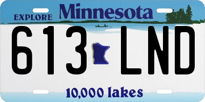 MN license plate 613LND