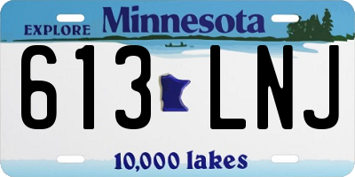 MN license plate 613LNJ