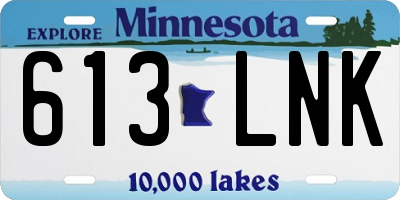 MN license plate 613LNK