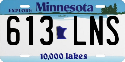 MN license plate 613LNS
