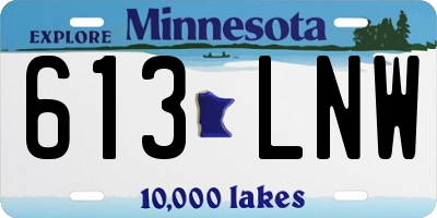 MN license plate 613LNW