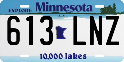 MN license plate 613LNZ