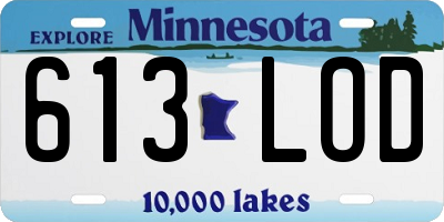 MN license plate 613LOD