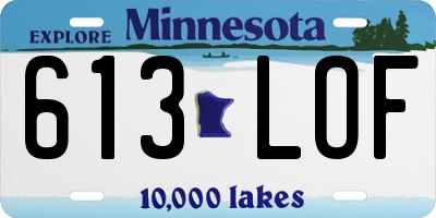 MN license plate 613LOF