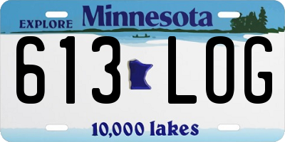 MN license plate 613LOG