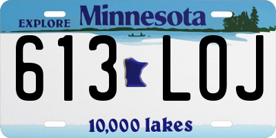 MN license plate 613LOJ