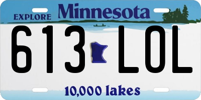 MN license plate 613LOL