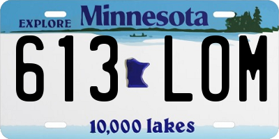 MN license plate 613LOM