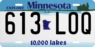 MN license plate 613LOQ