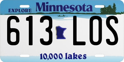 MN license plate 613LOS