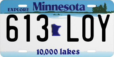 MN license plate 613LOY