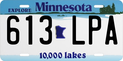 MN license plate 613LPA