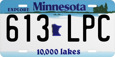 MN license plate 613LPC
