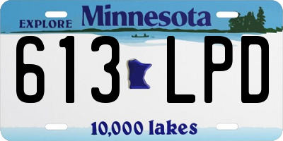MN license plate 613LPD