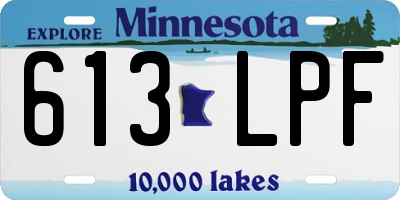 MN license plate 613LPF