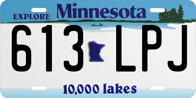 MN license plate 613LPJ