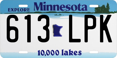 MN license plate 613LPK