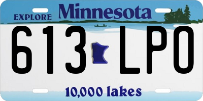MN license plate 613LPO