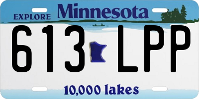 MN license plate 613LPP