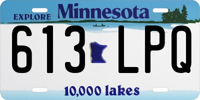MN license plate 613LPQ
