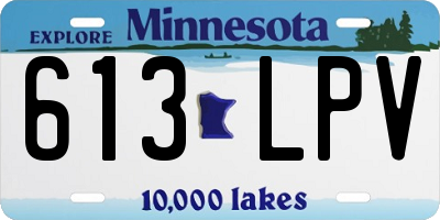 MN license plate 613LPV