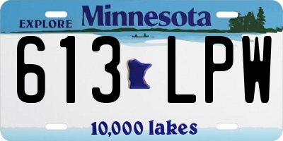 MN license plate 613LPW