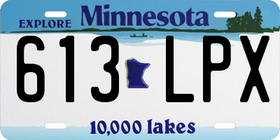 MN license plate 613LPX