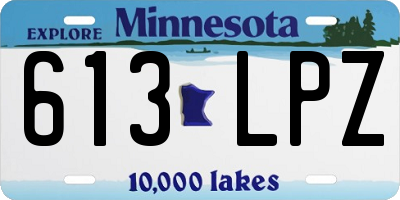 MN license plate 613LPZ