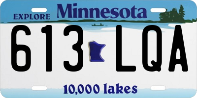 MN license plate 613LQA