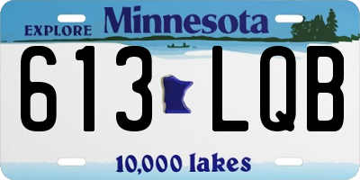 MN license plate 613LQB