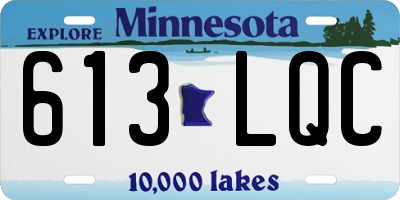 MN license plate 613LQC