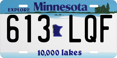 MN license plate 613LQF