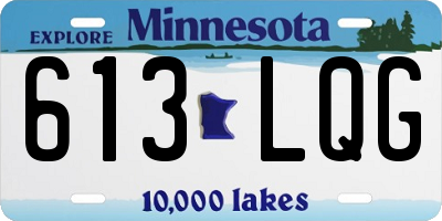 MN license plate 613LQG