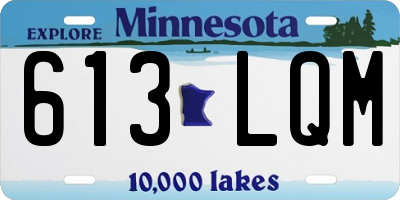 MN license plate 613LQM
