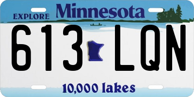 MN license plate 613LQN