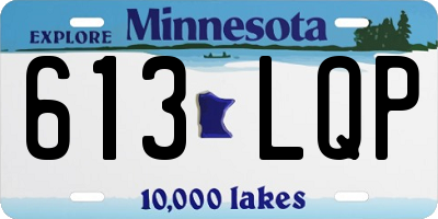 MN license plate 613LQP
